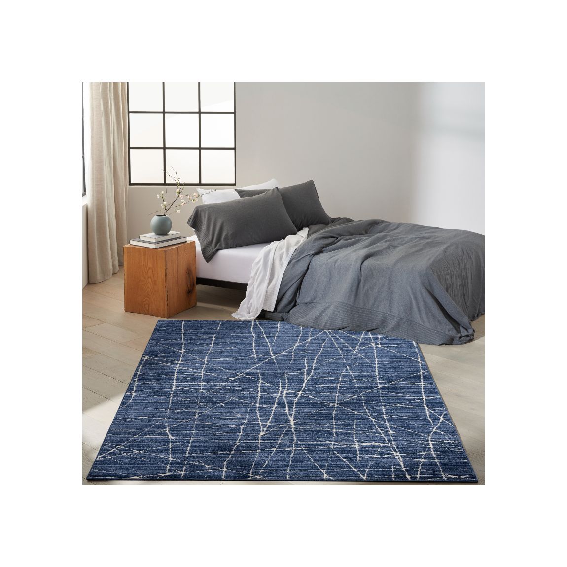 Balance 02 Blue Ivory 221cm x 160cm Rug main product photo