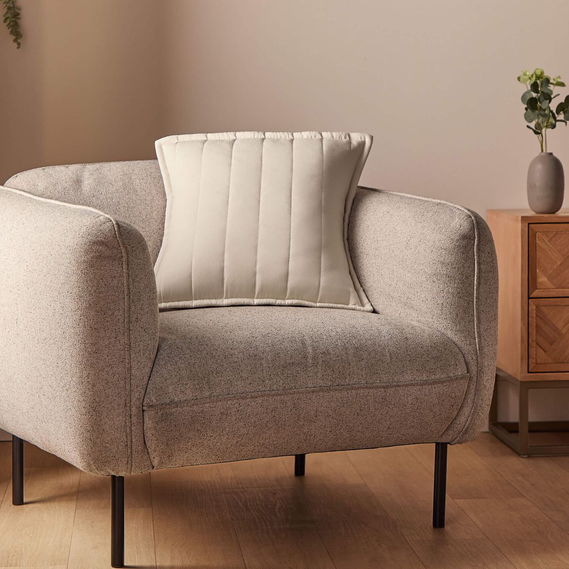 Silentnight Supersoft Quilted Cushion - Natural main product photo