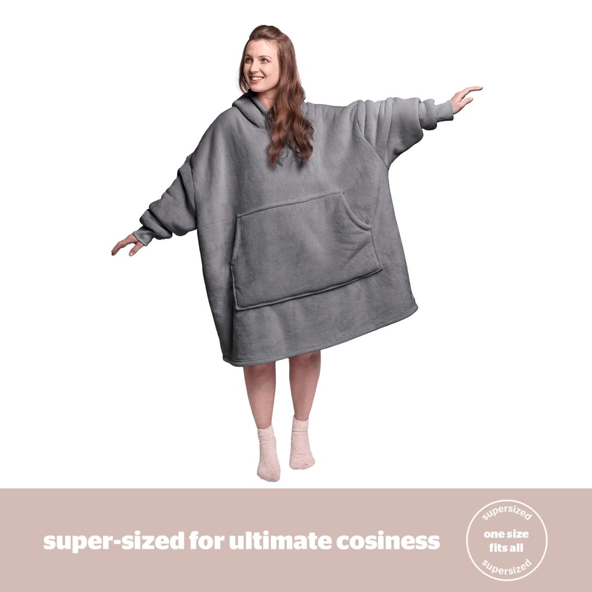 Silentnight Snugsie Oversized Hoodie, Navy main product photo