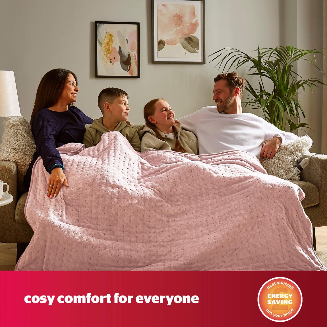 Silentnight Comfort Control Heated Throw - 120 X 160 - Blush main product photo