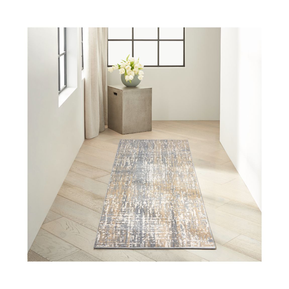 Enchanting 04 Grey Beige 221cm x 69cm Rug main product photo