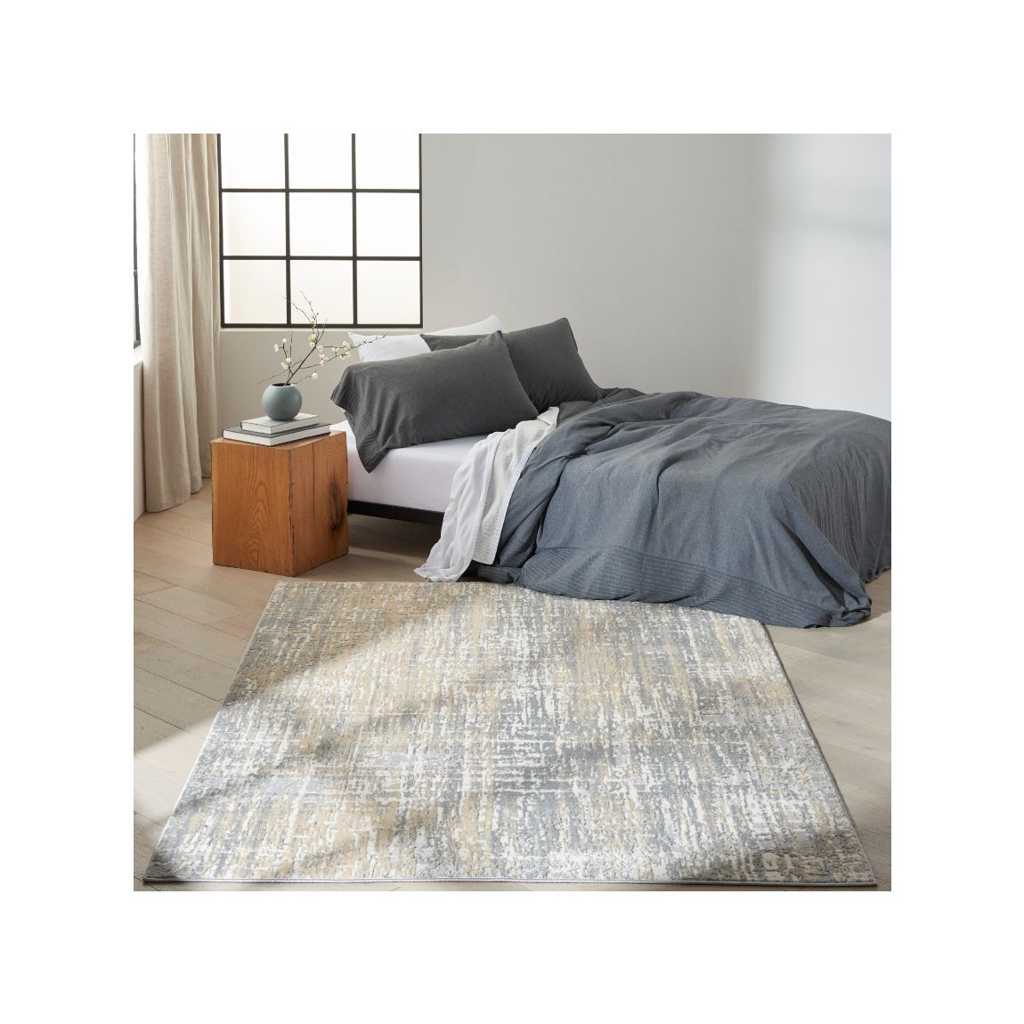 Enchanting 04 Grey Beige 221cm x 160cm Rug main product photo