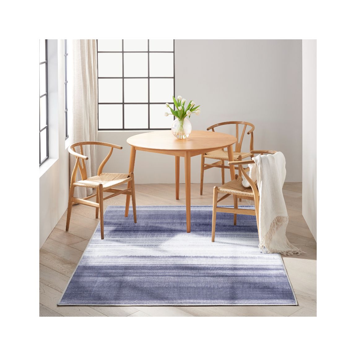 Launder 01 Grey Blue 221cm x 160cm Rug main product photo