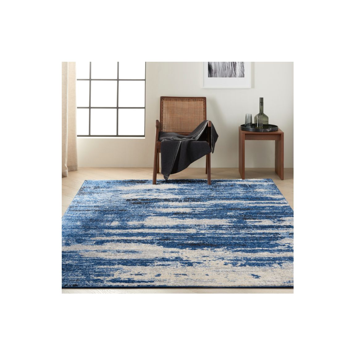 River Flow 01 Blue Grey 300cm x 229cm Rug main product photo