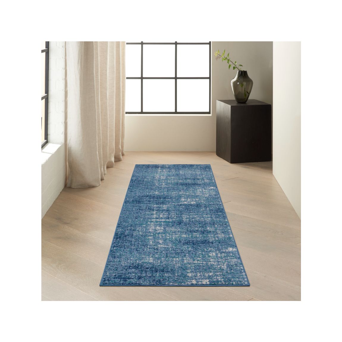River Flow 02 Teal Ivory Blue 152cm x 97cm Rug main product photo