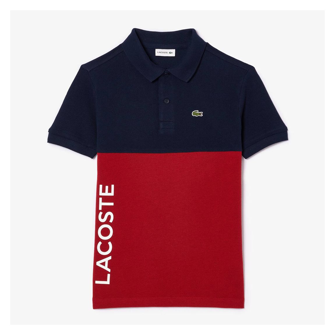 Kids Navy/Red Colour Block Cotton Polo Shirt main product photo