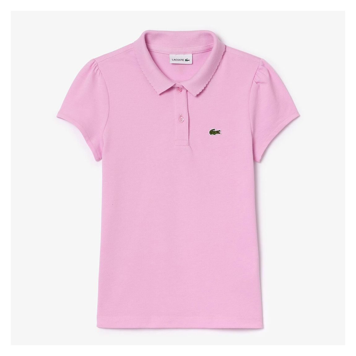 Kids Pink Scalloped Polo Shirt main product photo