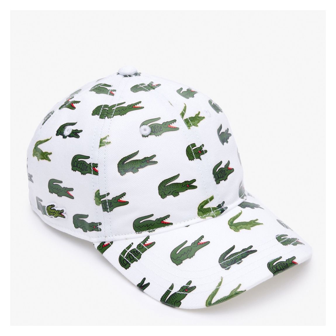 Kids White Croc Print Cotton Cap main product photo