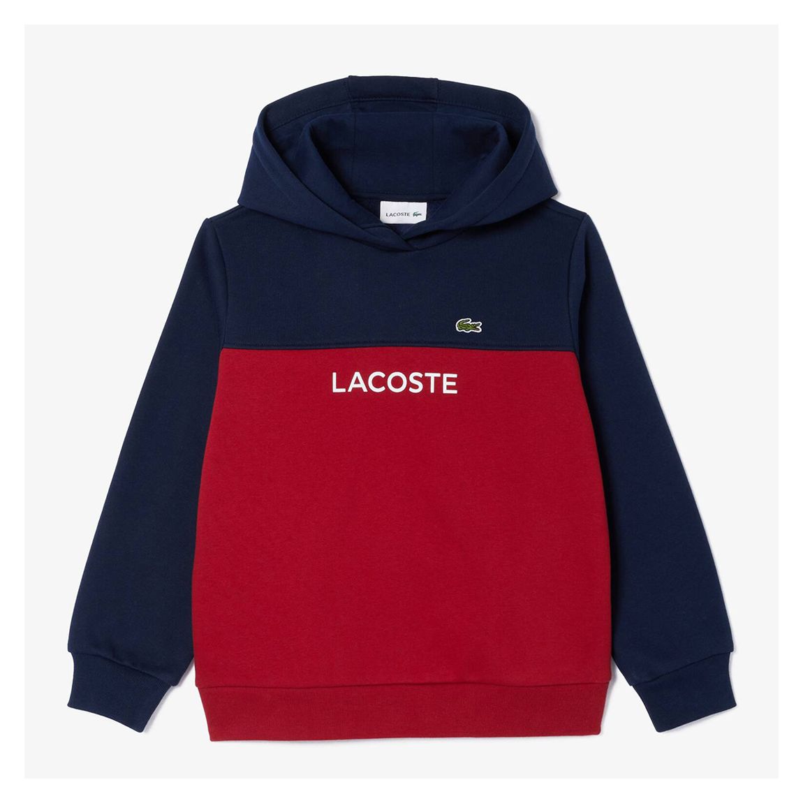 Kids Red/Blue Colour Block Hoodie main product photo