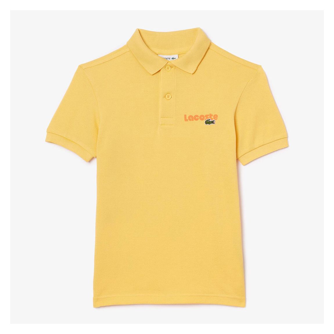 Kids Yellow Graphic Cotton Polo Shirt main product photo