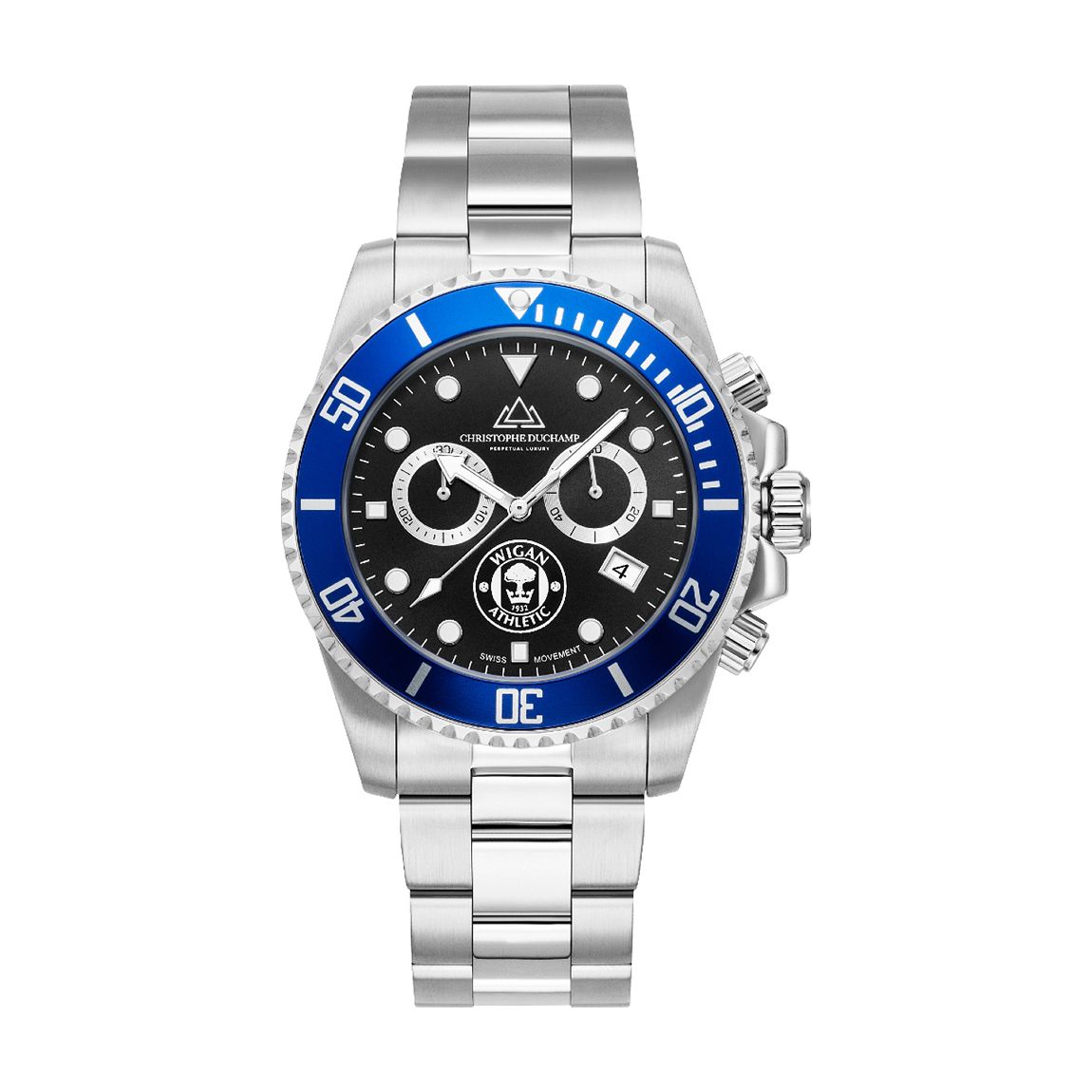 Blue and Black Wigan Limited Edition Marine Chrono Watch 42MM main product photo