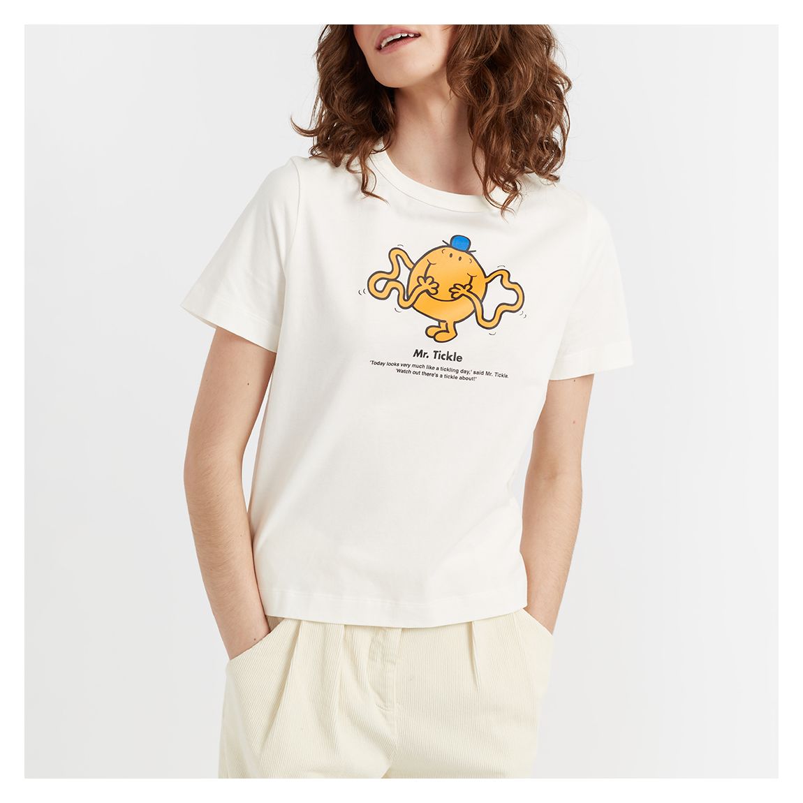 White Mr. Tickle Graphic Tee main product photo