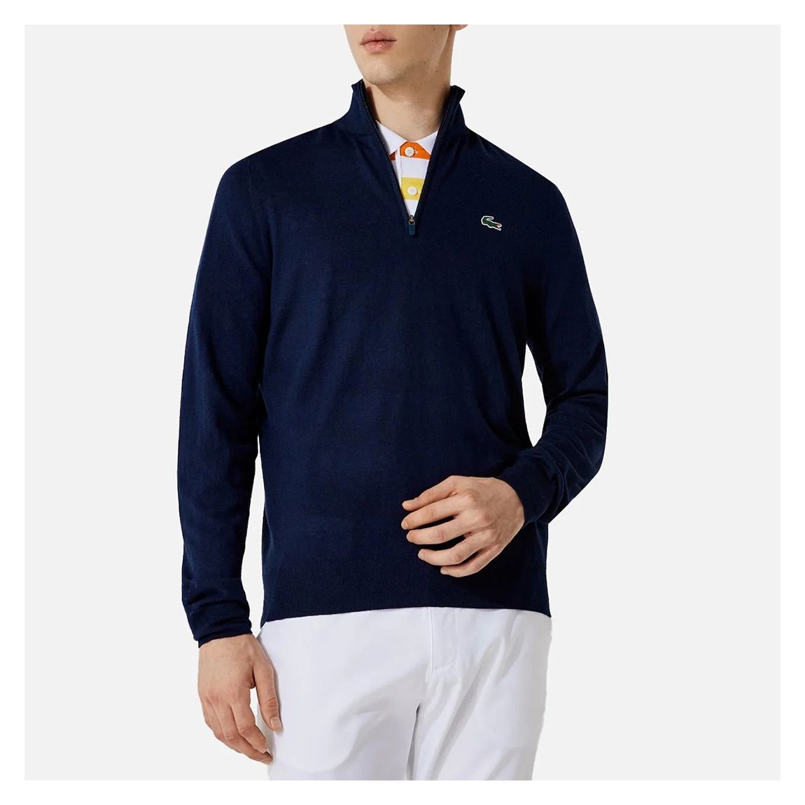 Navy 1/4 Zip Wool Blend Jumper main product photo