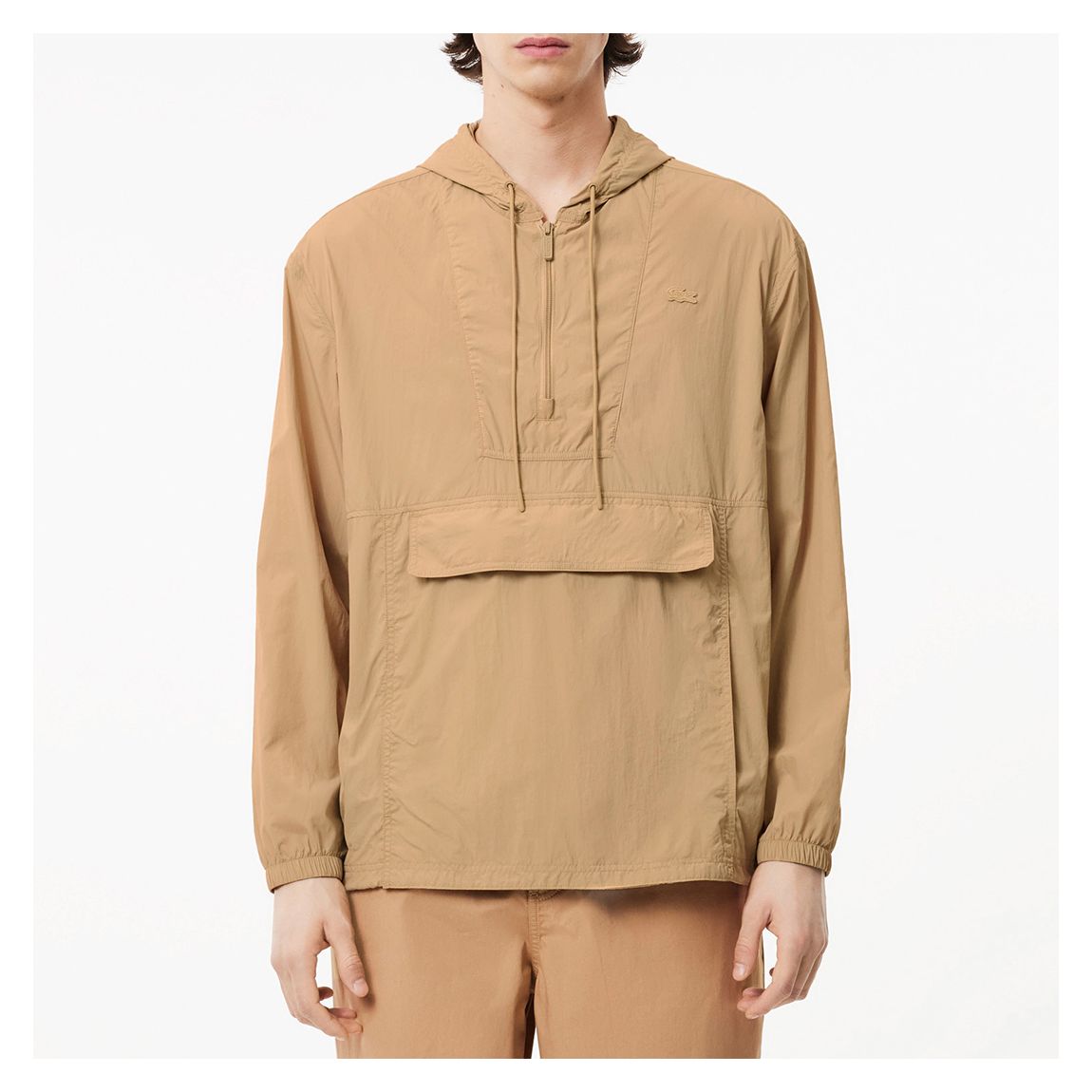 Beige Lightweight Water-Repellent Hooded Jacket main product photo