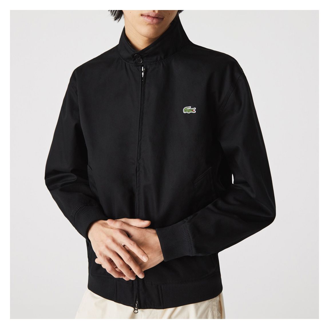 Black Band Collar Cotton Jacket main product photo