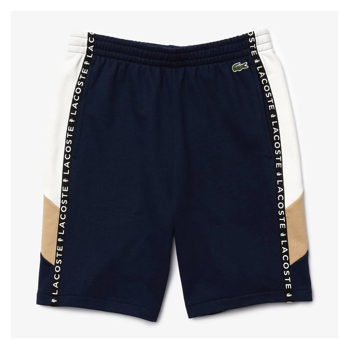 Navy Colour Block Cotton Shorts main product photo