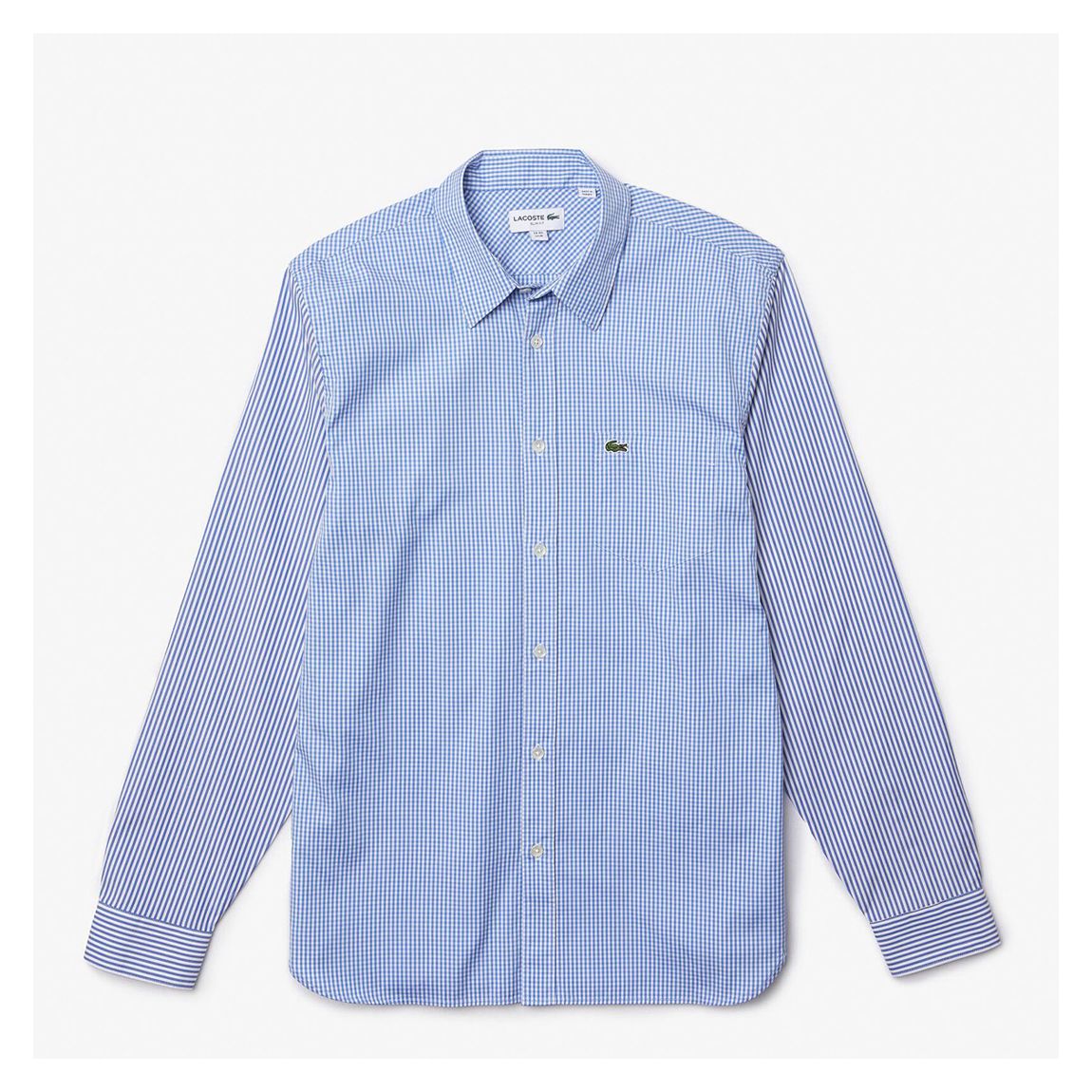 Blue Contrast Print Cotton Shirt main product photo