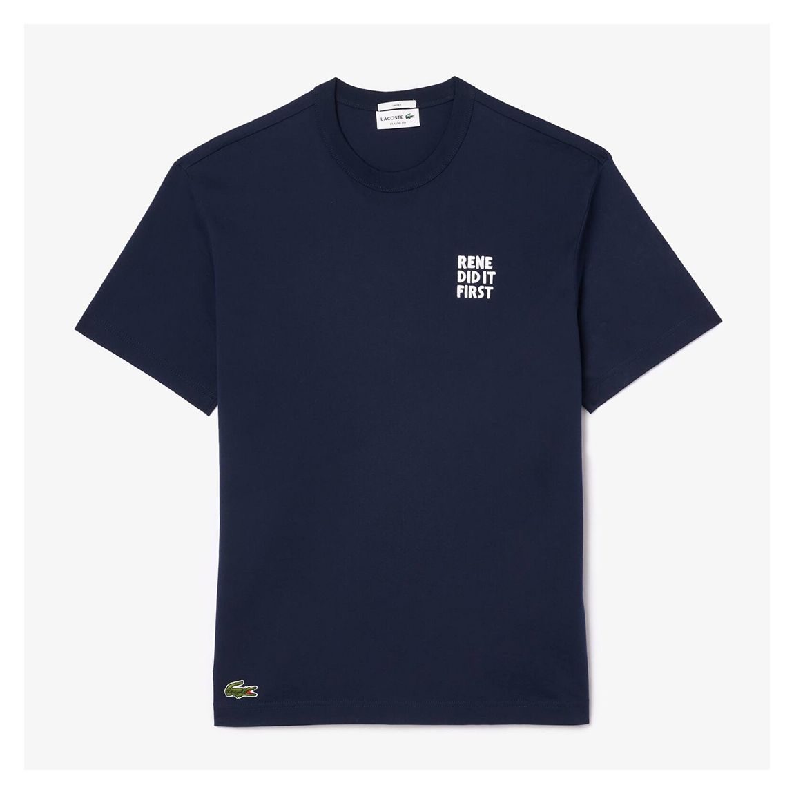 Navy Cotton Slogan T-Shirt main product photo