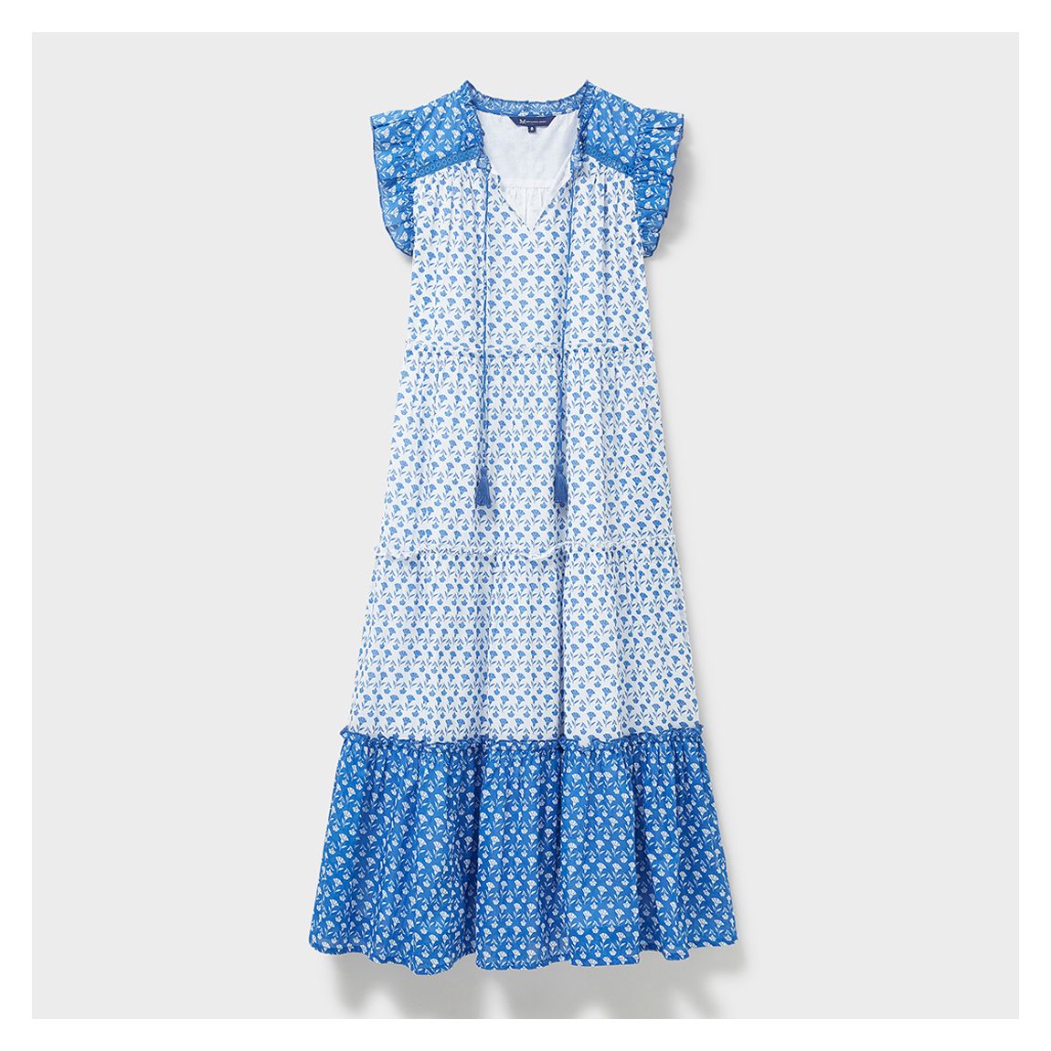Cornflower Printed Tiered Midi Dress main product photo