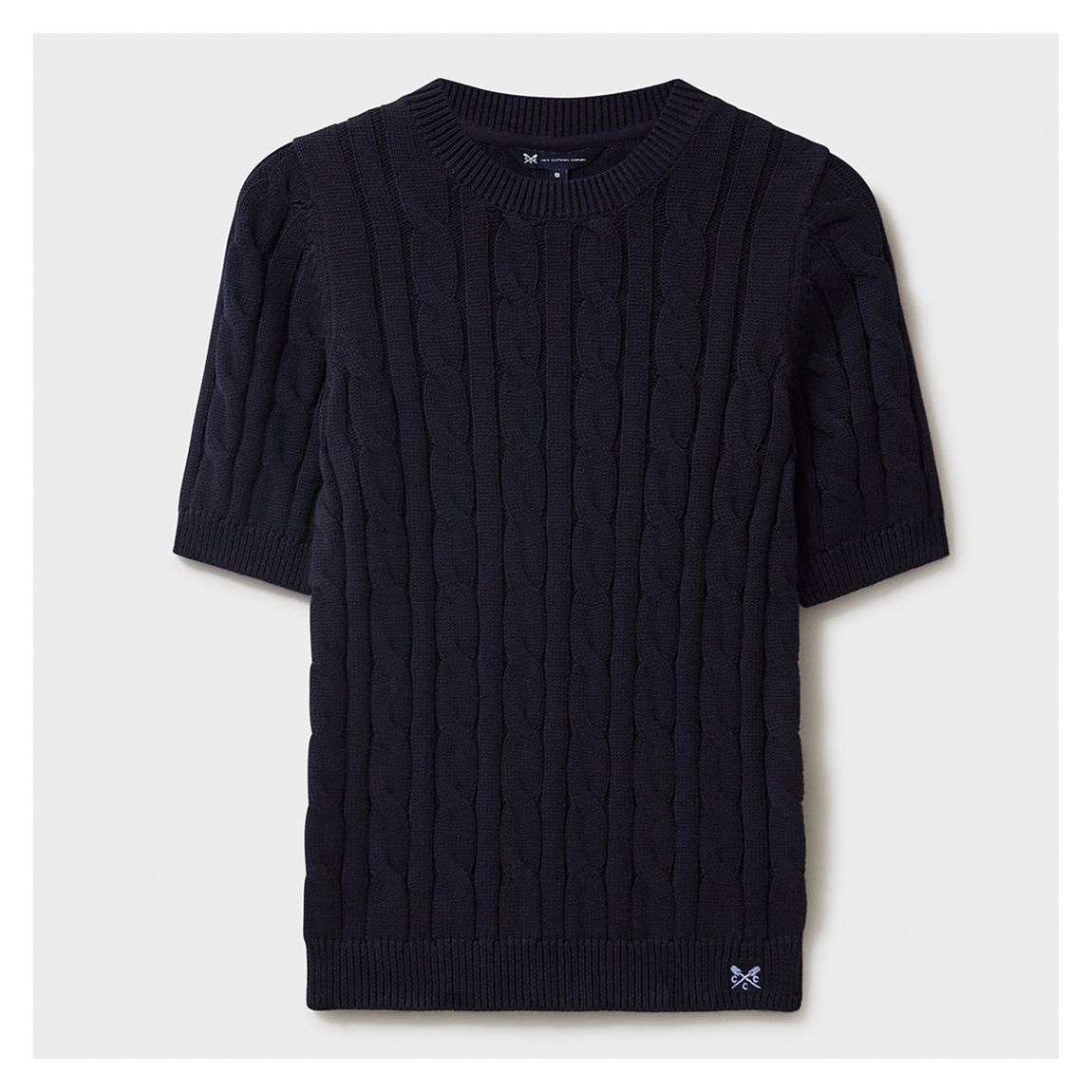 Navy Cable Knit Crew Top main product photo