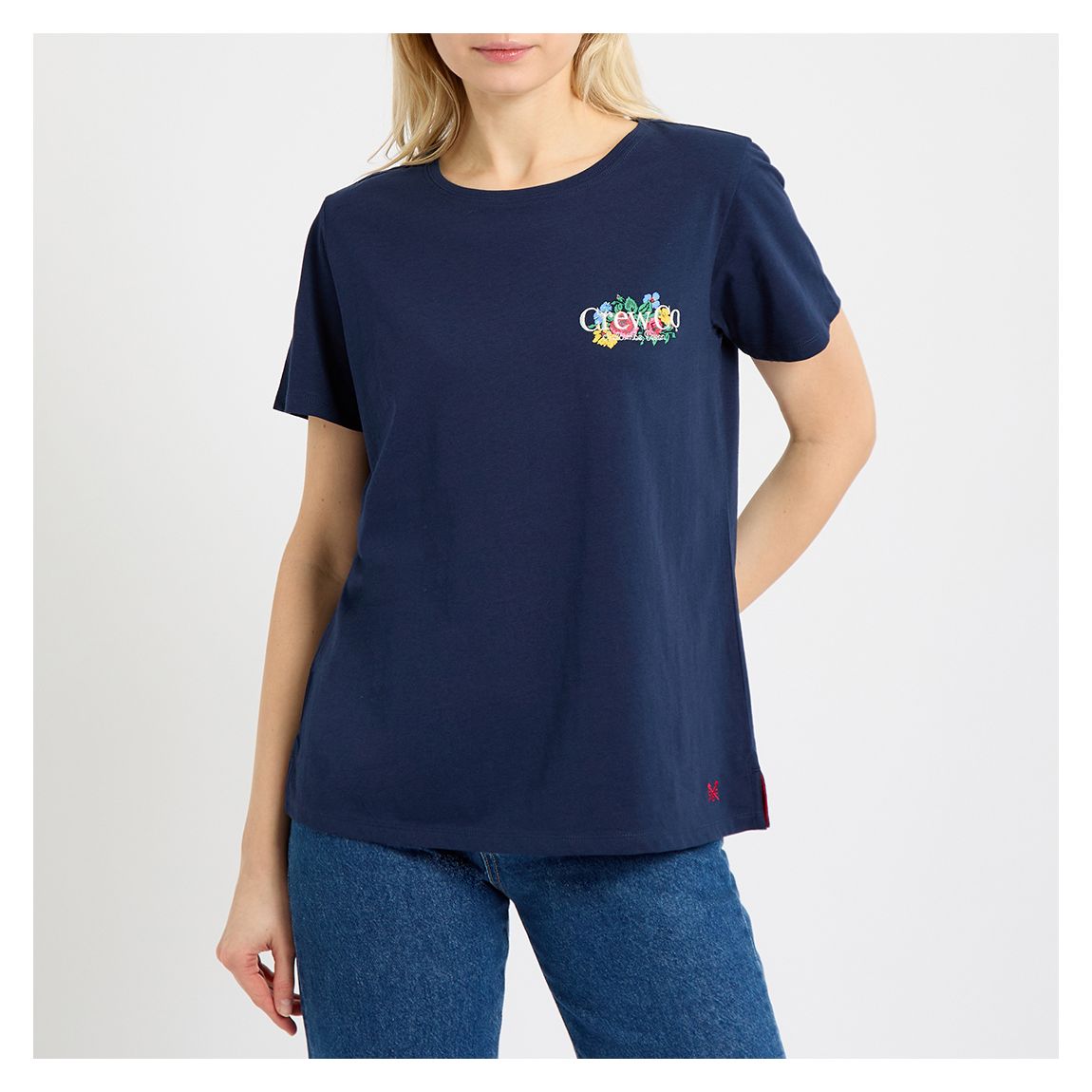 Navy Crew Barge Print T-Shirt main product photo