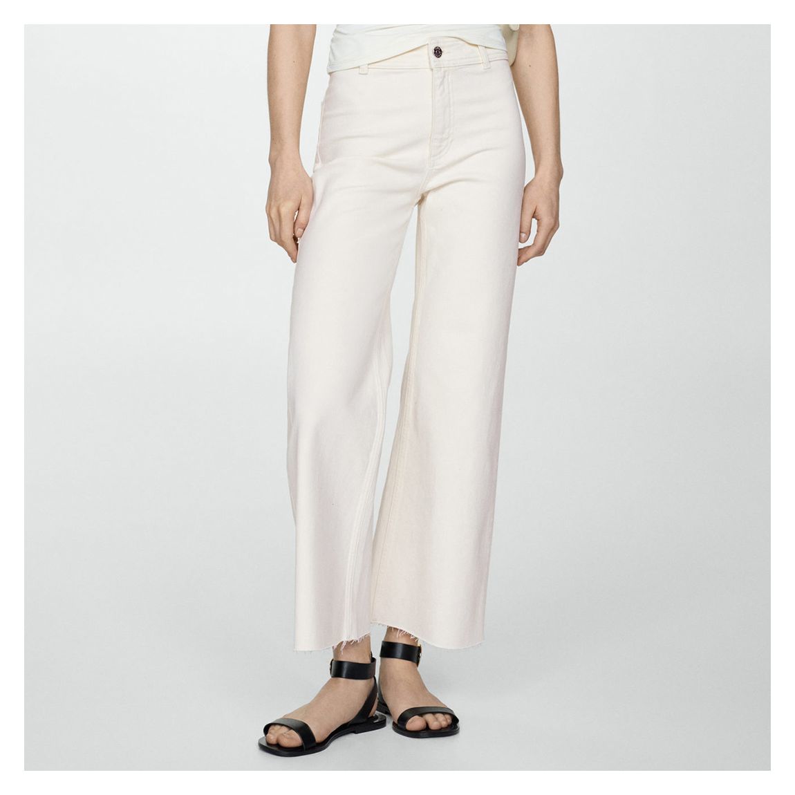 Off White High-Rise Culotte Jeans main product photo