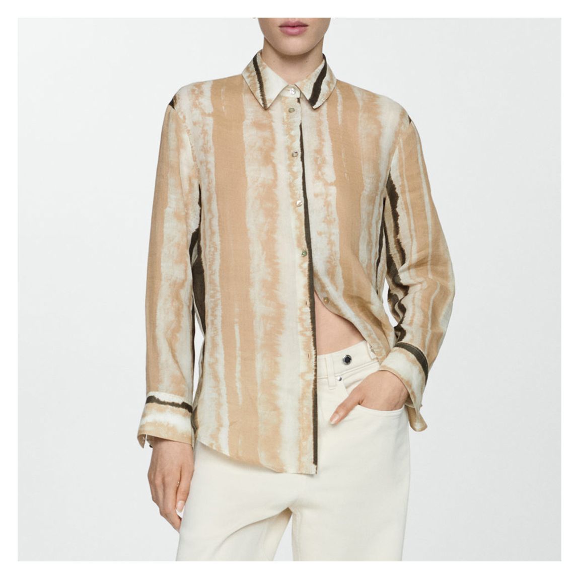 Ecru Printed Blouse main product photo