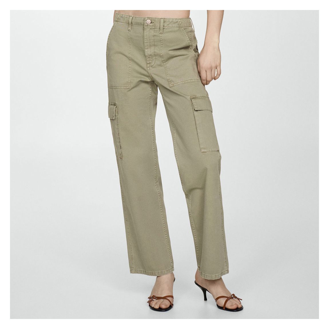 Khaki Pocket Cargo Jeans main product photo