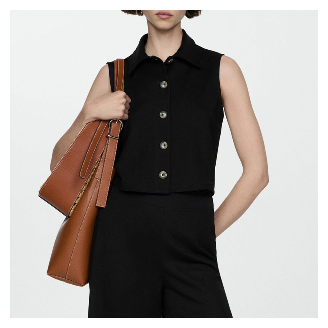 Black Shirt-Collar Waistcoat main product photo