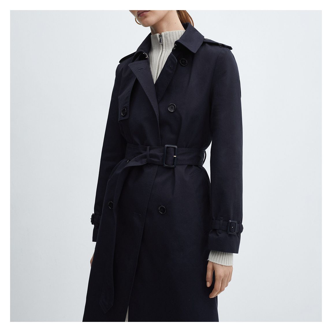 Navy Trench Coat main product photo
