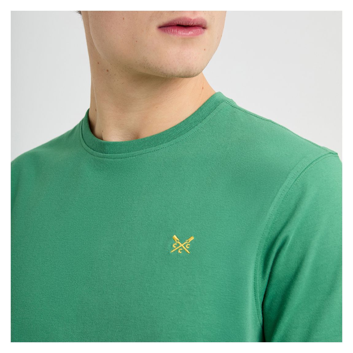 Pine Green Logo Round Neck T-shirt main product photo