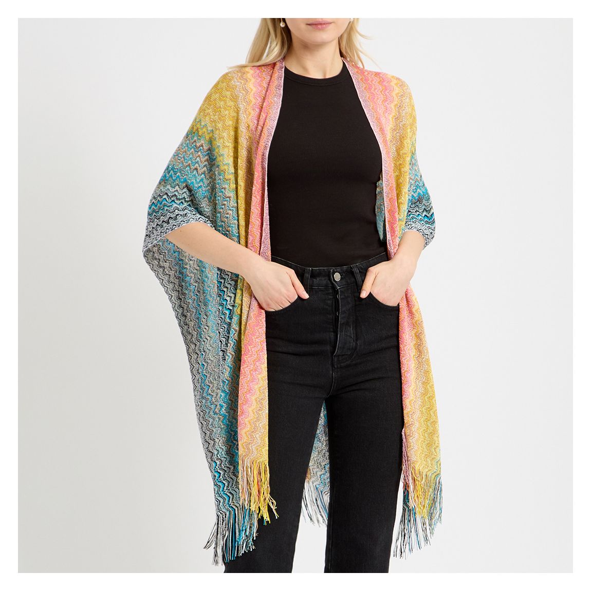 Multi Zigzag Poncho main product photo