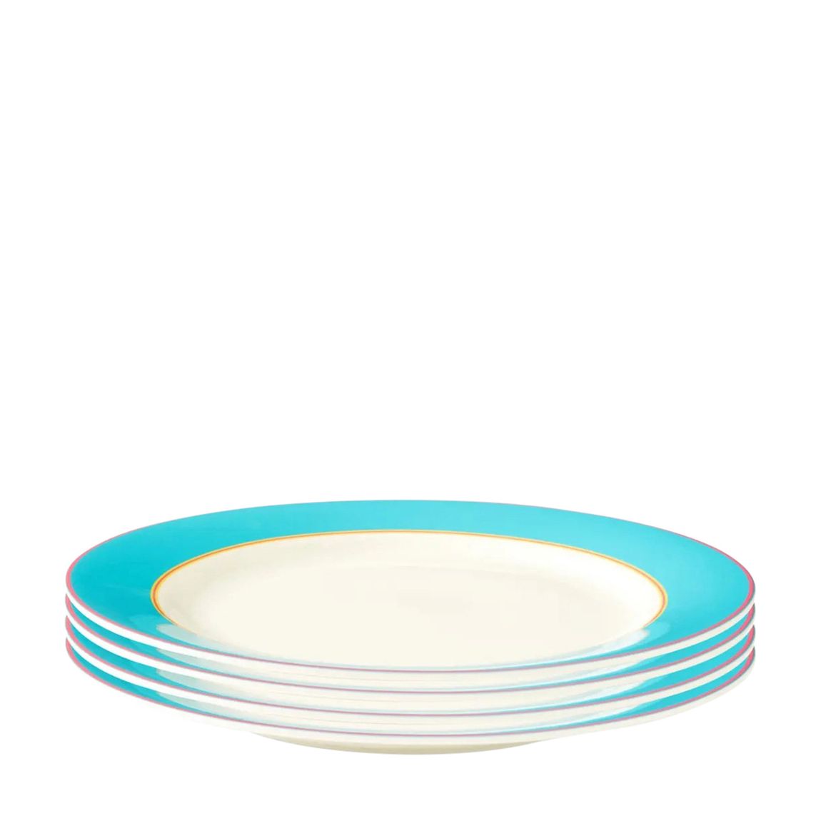 Set of 4 Kit Kemp Calypso Turquoise Dinner Plates, 29.3cm main product photo