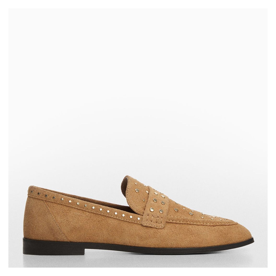 Brown Curro Studded Suede Loafers main product photo