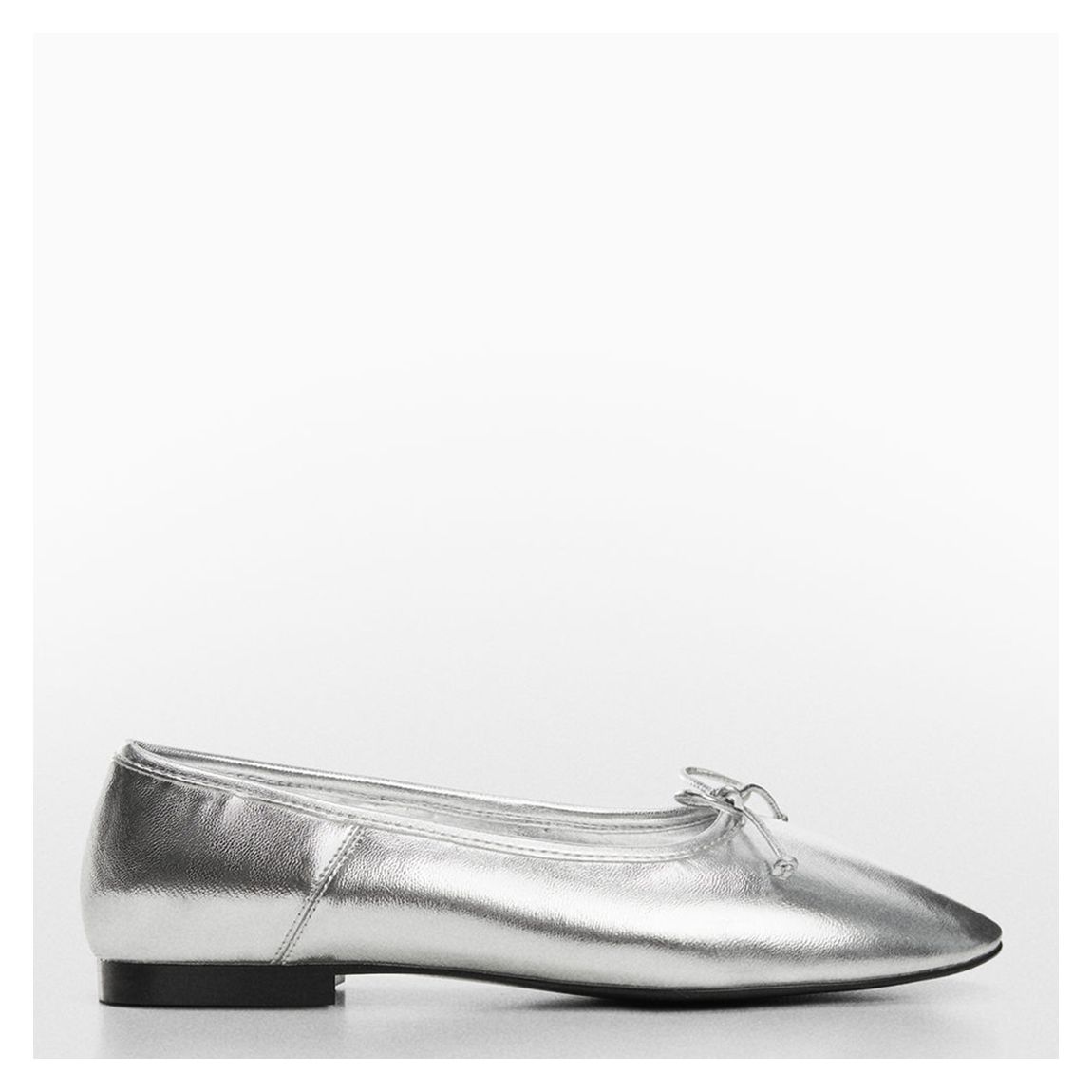 Silver Metallic Blaze Ballet Pumps main product photo