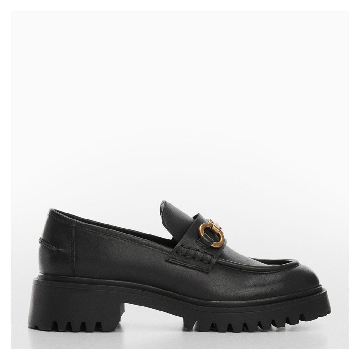 Black Chus Leather Chunky Loafers main product photo
