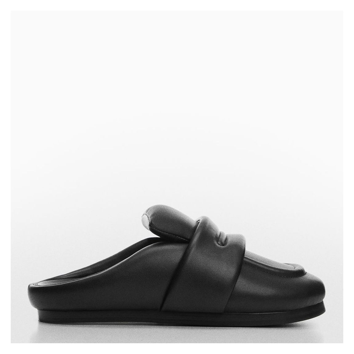 Black Pardo Quilted Mule Loafers main product photo