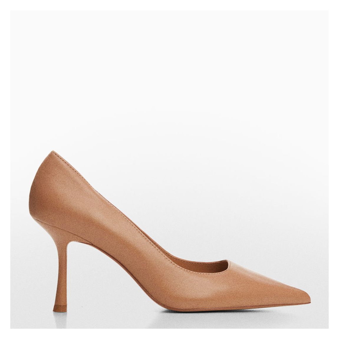 Brown Leather Heeled Court Shoes main product photo