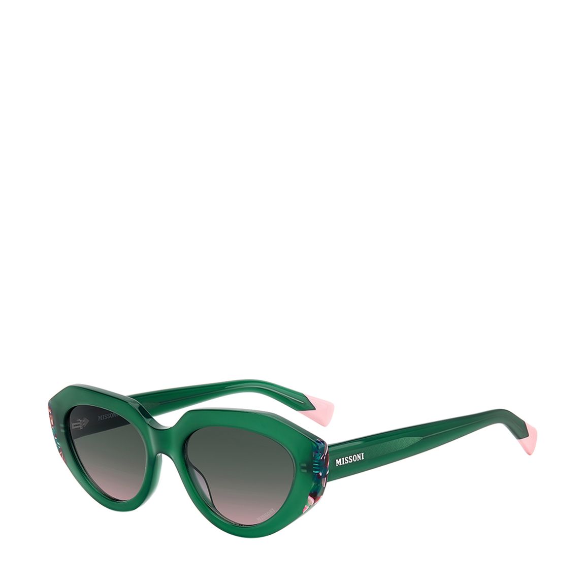 Green Pink Rectangular Geometrical Sunglasses 53mm main product photo