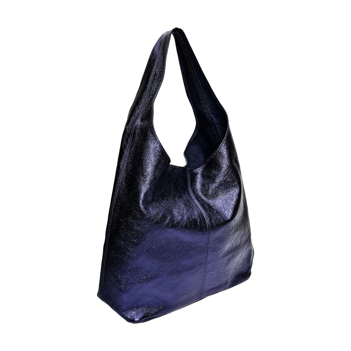 Blue Leather Top Handle Bag main product photo