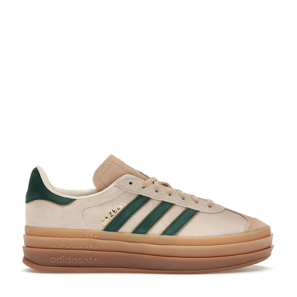 Unisex Beige/Green Adidas Gazelle Bold Trainers main product photo