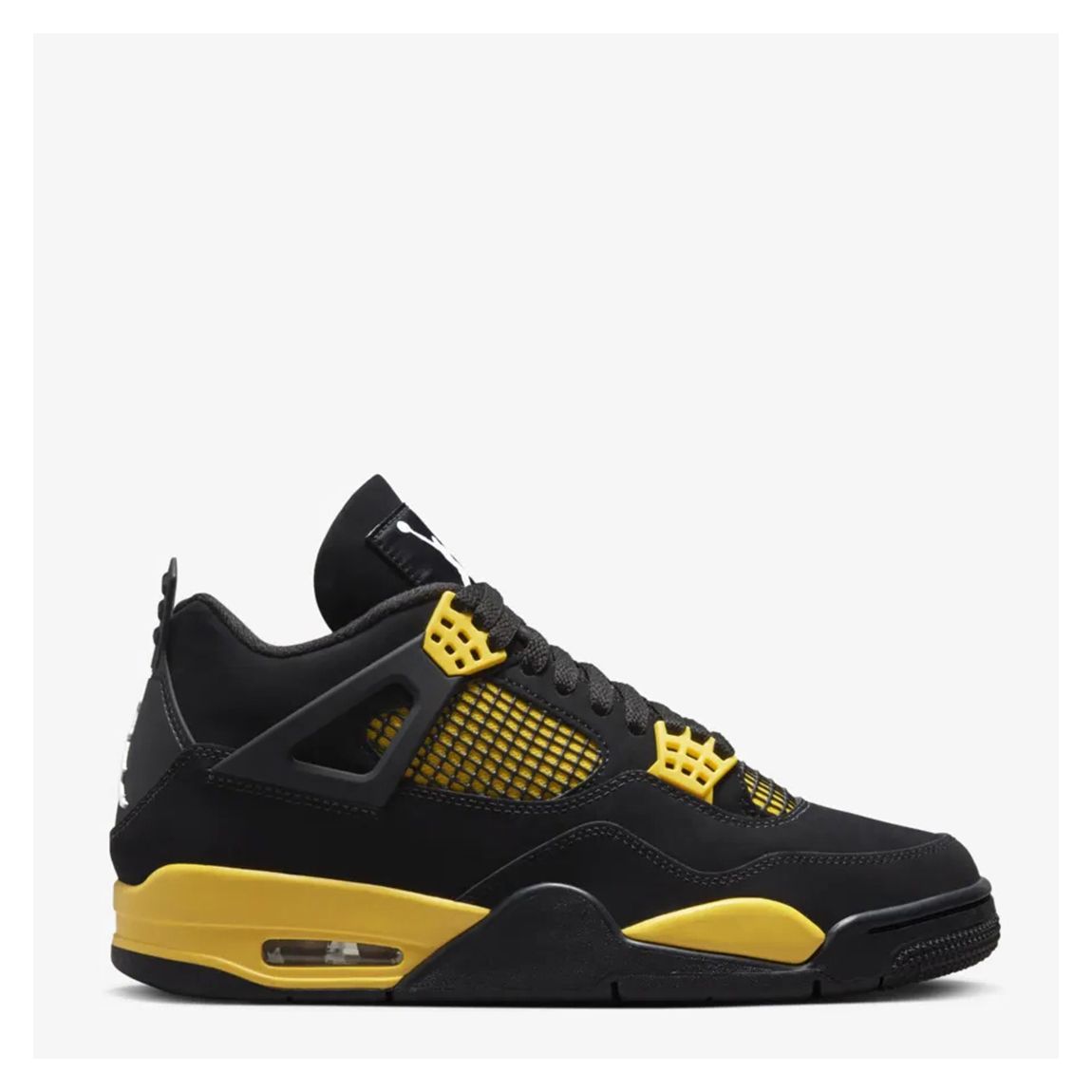 Unisex Black/Yellow Jordan 4 Retro Trainers main product photo