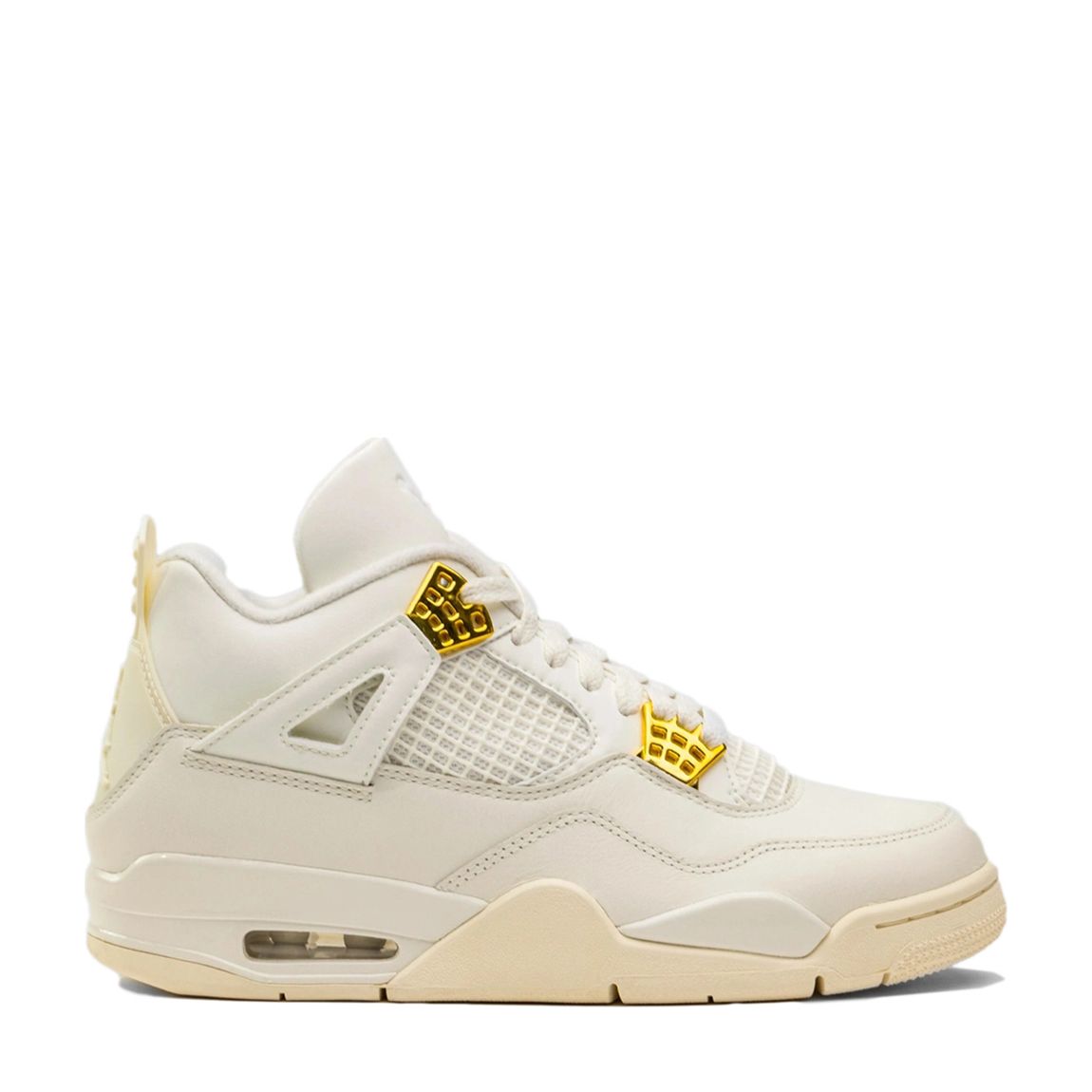 Unisex Metallic Gold Jordan 4 Retro Trainers main product photo