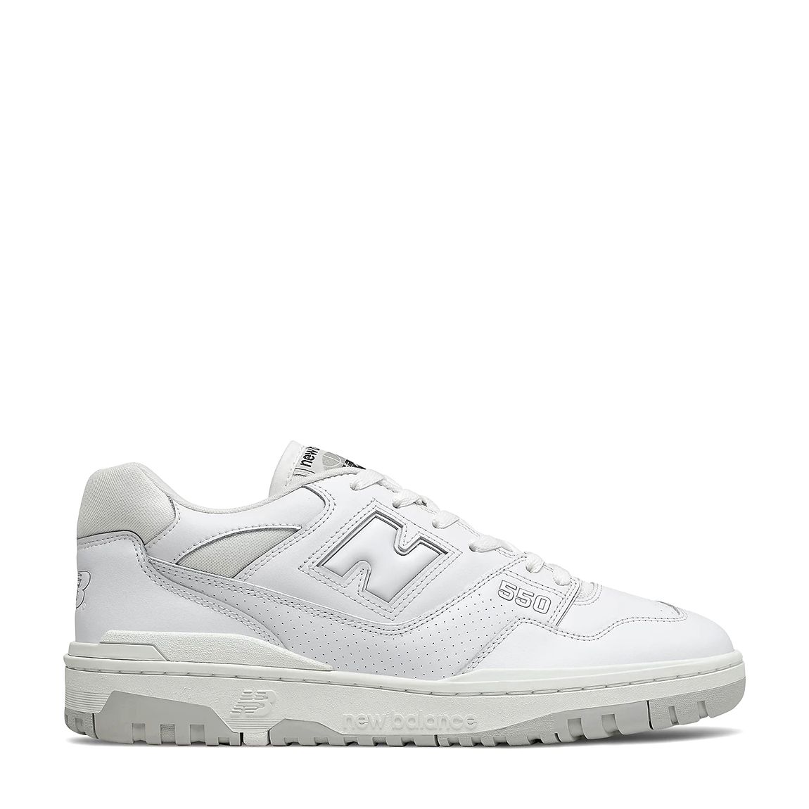 Unisex White Grey New Balance 550 Trainers main product photo