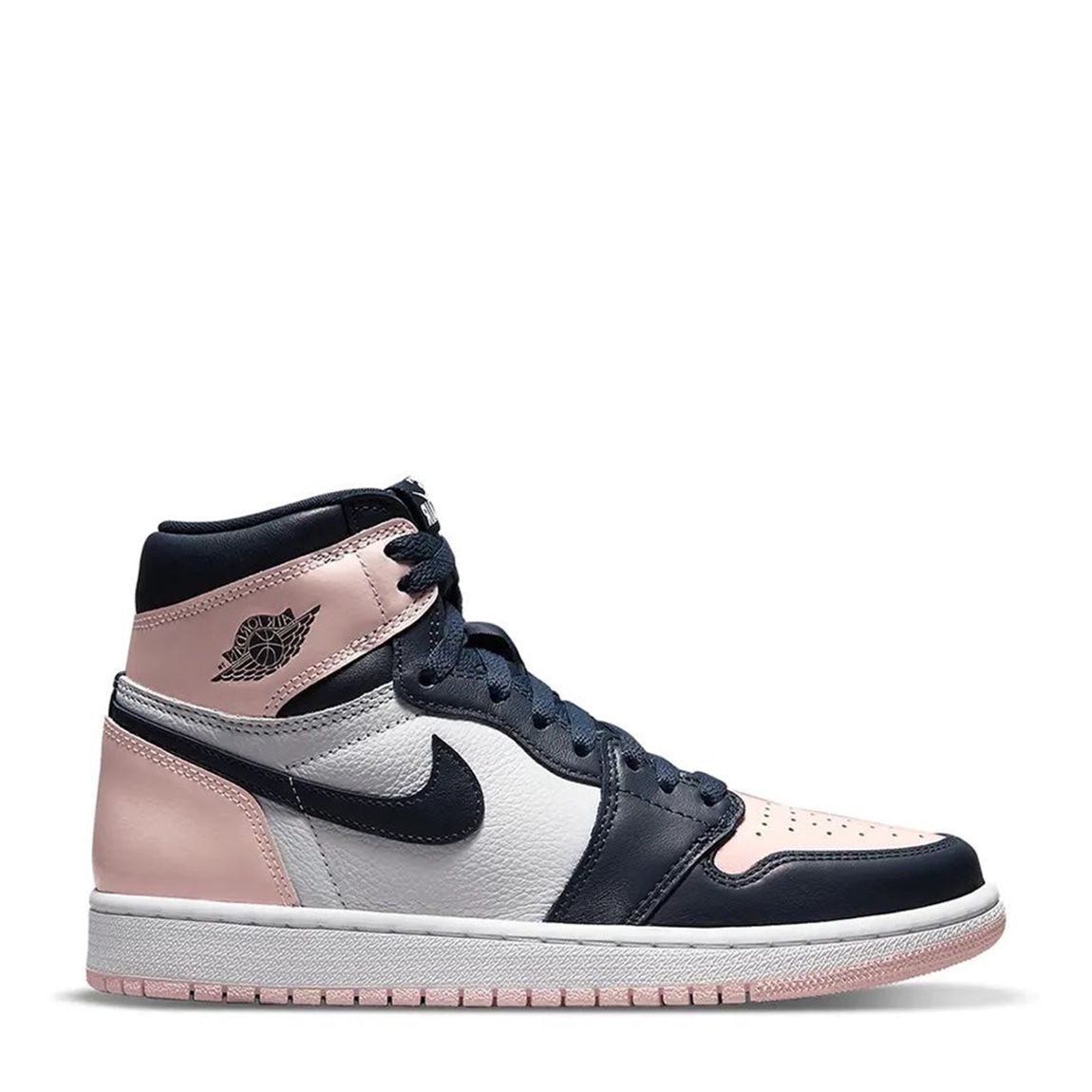 Unisex Pink/Navy Jordan 1 Retro High Top Trainers main product photo