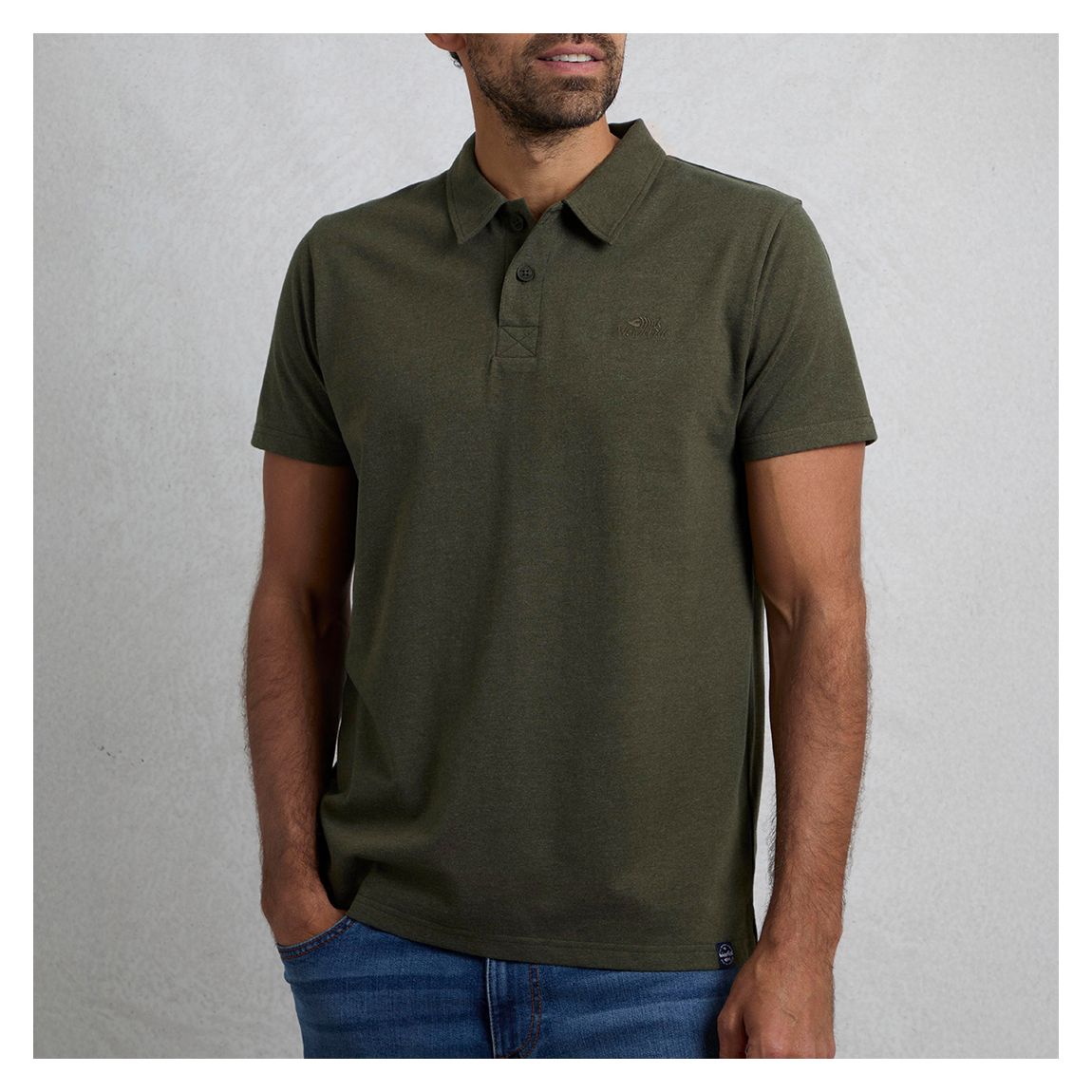 Khaki Jetstream Branded Polo main product photo