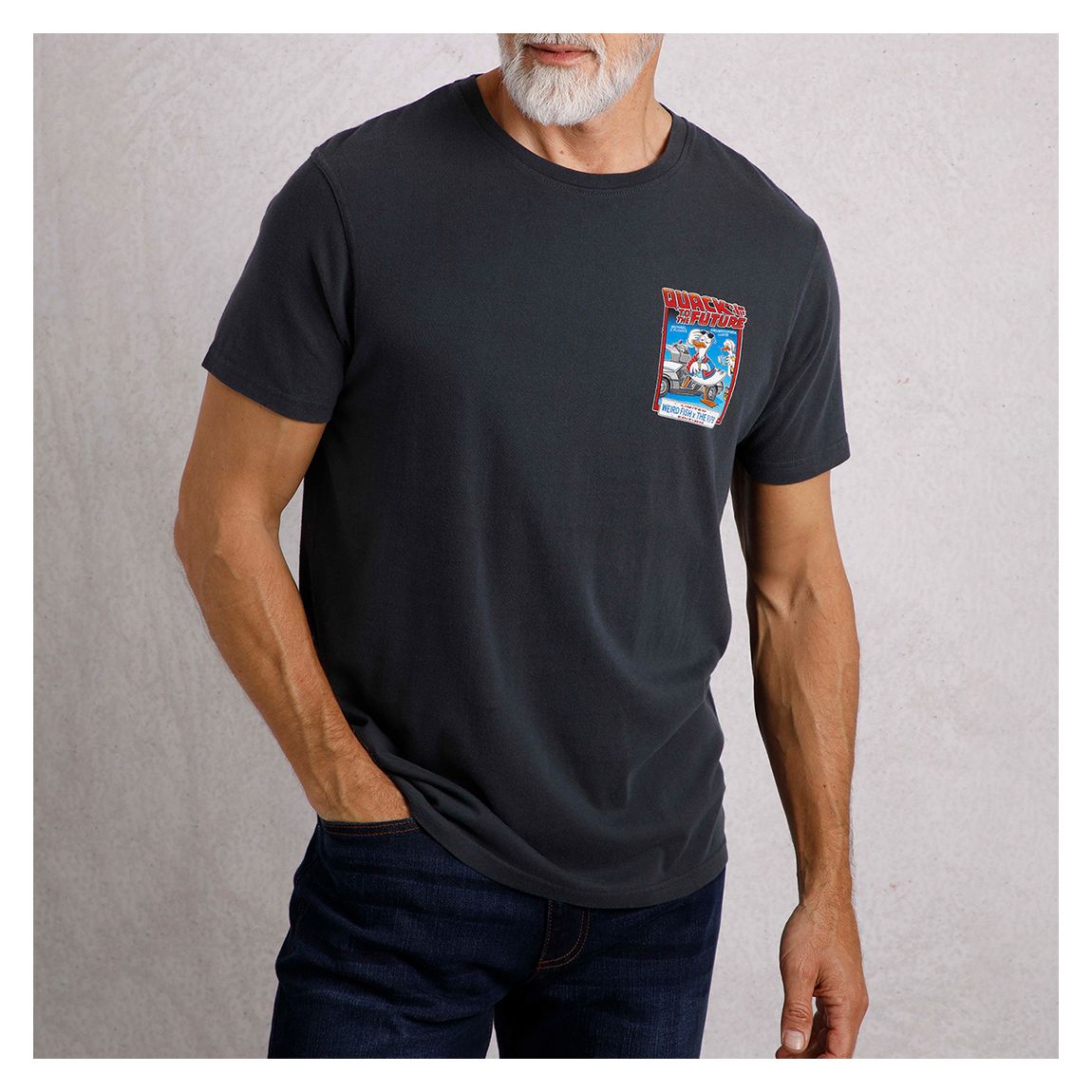 Navy Quack to the Future RSPB Collaboration Artist T-Shirt main product photo
