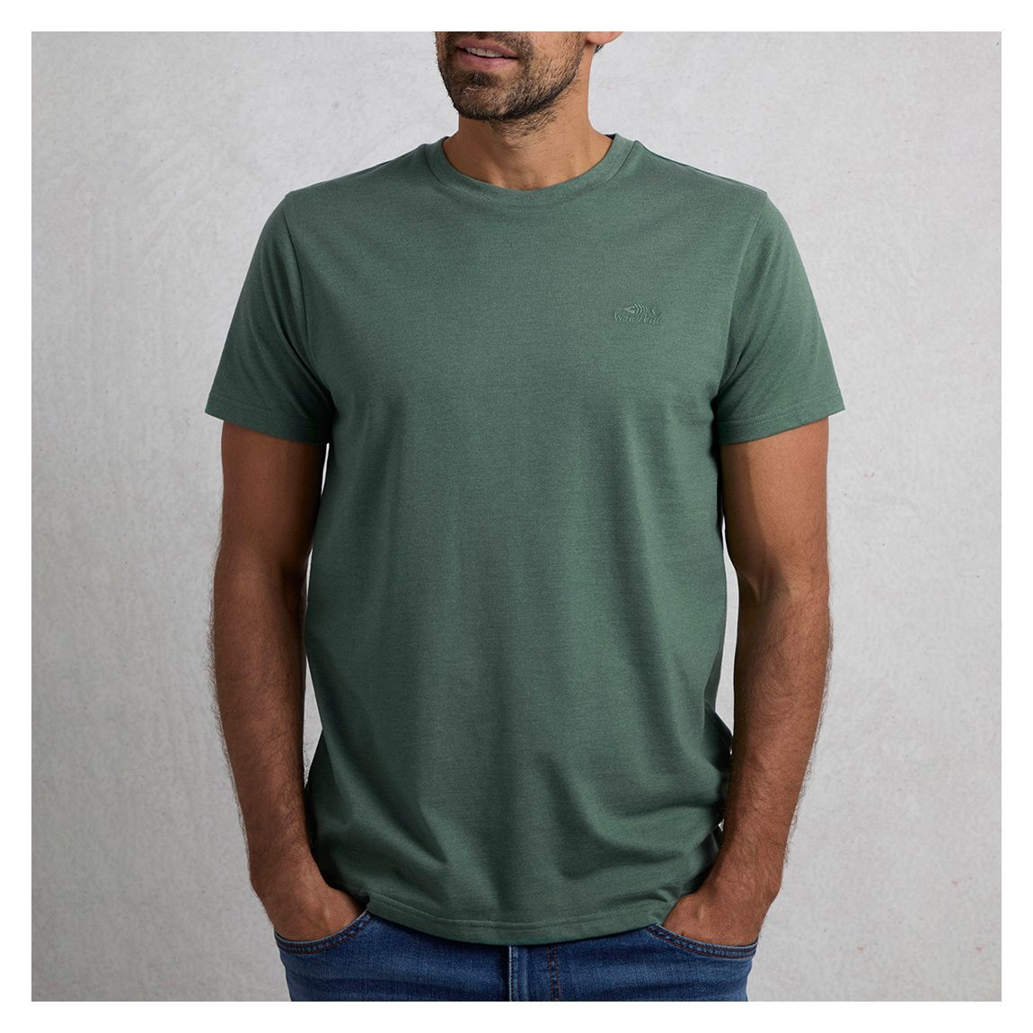 Soft Green Hooked Branded Tee main product photo