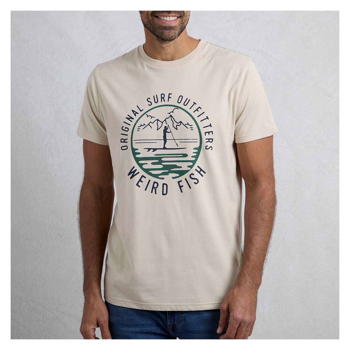 Ecru Paddle Front Print Graphic T-Shirt main product photo