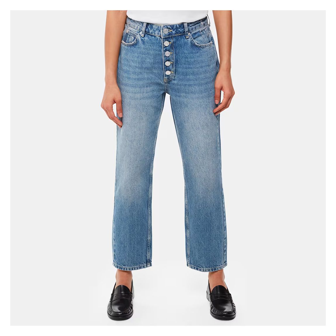 Cream Authentic Hollie Button Jeans main product photo